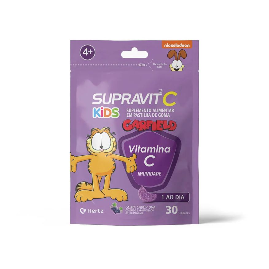 Supravit C Garfield Kids Com 30 Gomas Uva Imunidade