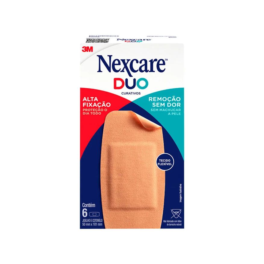 3m Curativo Nexcare Duo Com 6 Adesivos Joelho E Cotovelo