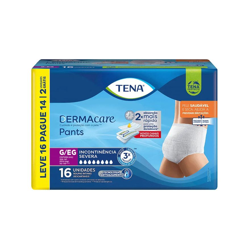 Íntima Roupa Tena Pants Dermacare G/eg Unidades