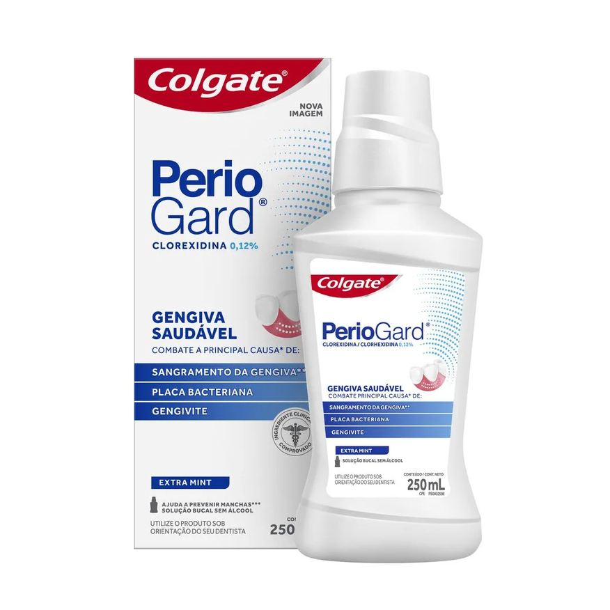 Colgate Enxaguante Bucal Periogard Gengiva Saudável Extra Mint 250ml