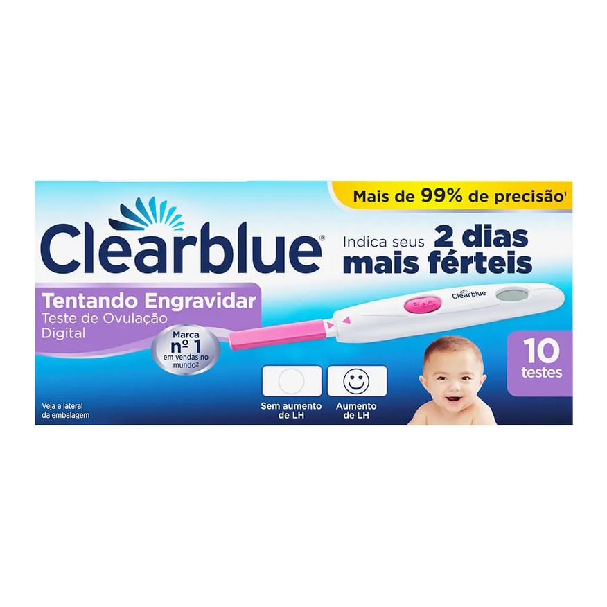 De Teste Ovulacao Clearblue Com 10 Digital Gravidez Teste Rapido