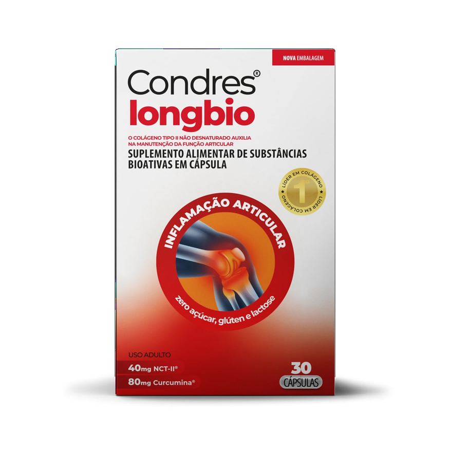 Tipo Colágeno Ii E Curcumina Condres Longbio 30 Cápsulas