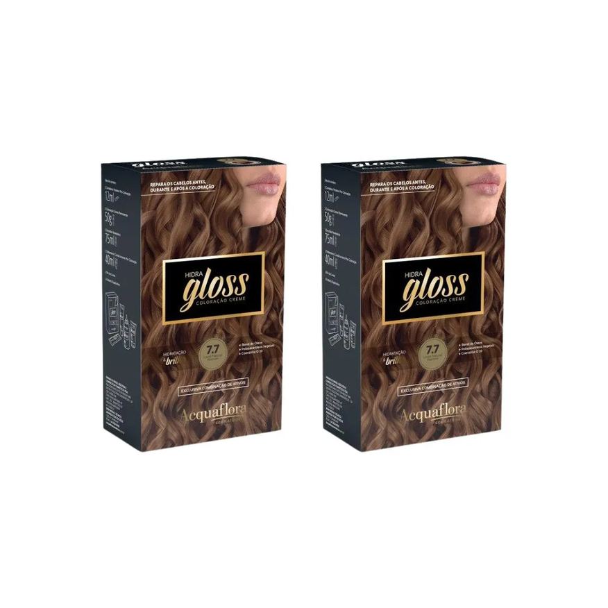 Acquaflora Coloraçao Hidra Gloss 7.7 Louro Nat Marr-Kit C2un