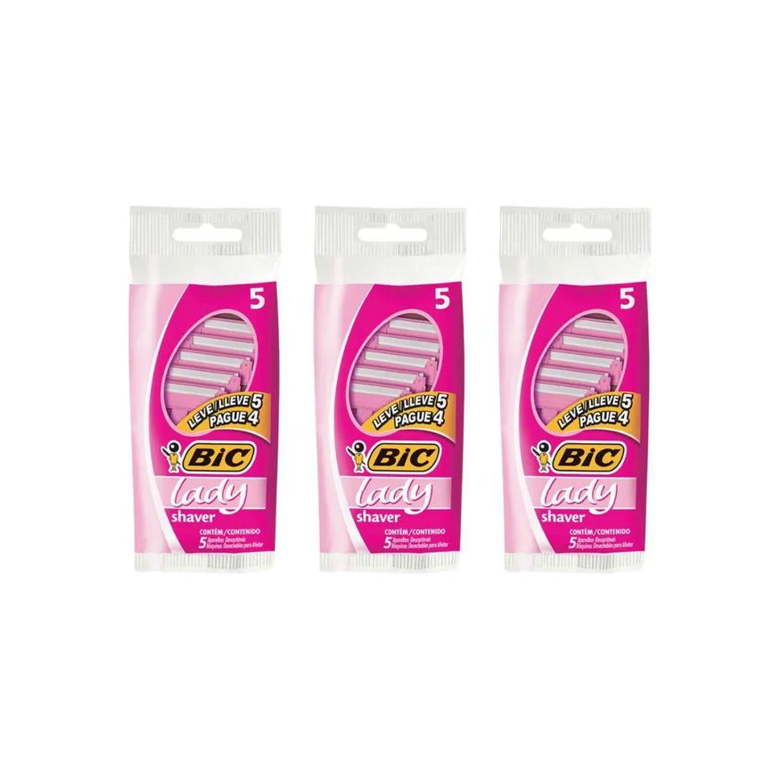 Bic Aparelho Depilatorio Lady Shaver - Kit C/ 3un