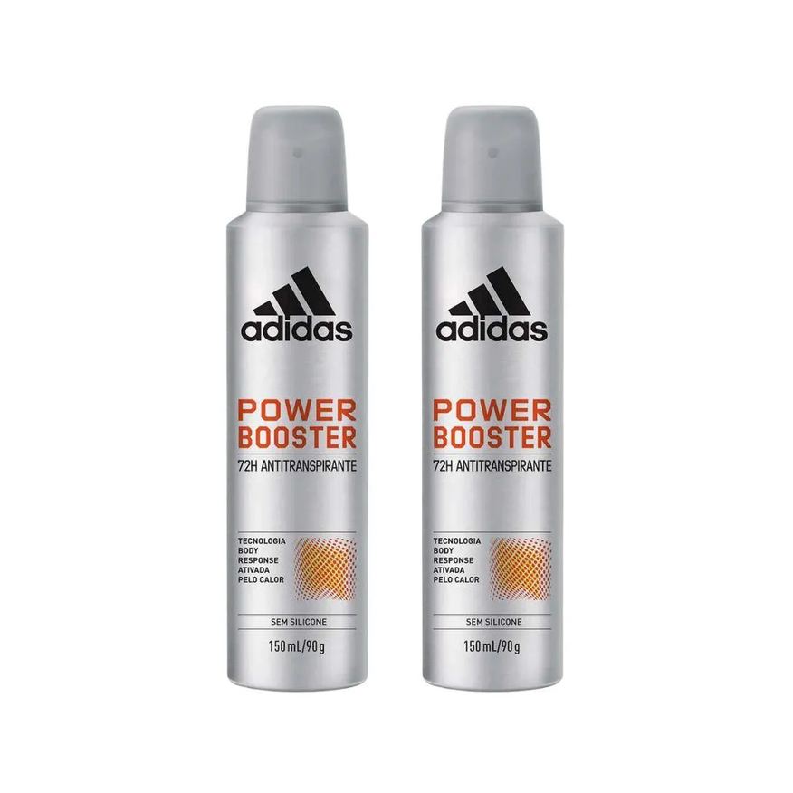 Adidas Desodorante Aero 150ml Masc Power Booster - 2un