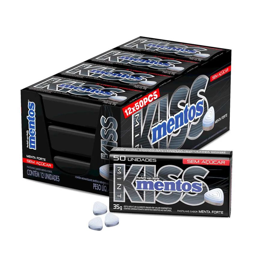 Kiss Mentos Xtreme Frozen Mint com 35g