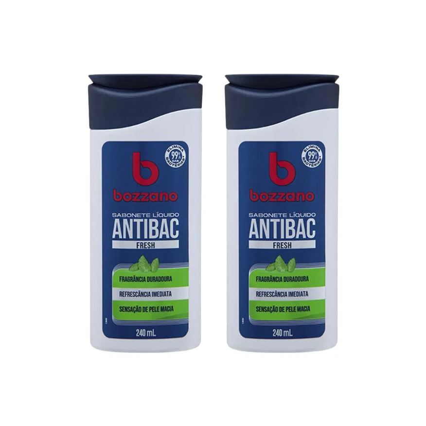 Bozzano Sabonete Liquido Fresh 240ml - Kit C/ 2un