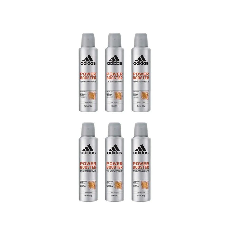 Adidas Desodorante Aero 150ml Masc Power Booster - 6un