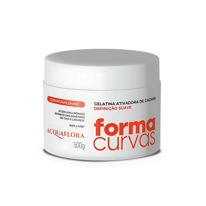 Acquaflora Gelatina Ativadora de Cachos Forma Curvas Definição Suave 500g
