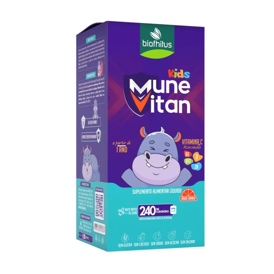 Biofhitus Suplemento Alimentar Kids Líquido Munevitan 1