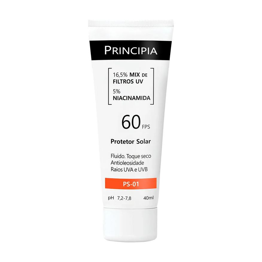Principia Kit Facial Skincare Gel de Limpeza Suave GL-02 350ml + Protetor Solar PS-01 FPS 60 40ml + Sérum Anti-Idade Mix-02 30ml