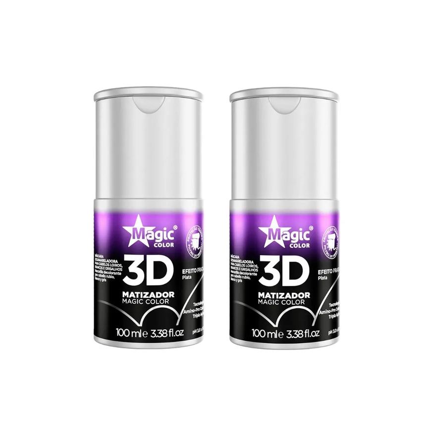 Magic Color Matizador Gloss 100ml Efeito Prata - Kit C/ 2un