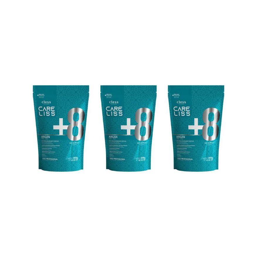Care Liss Po Descolorante Oleo de Argan 300g - Kit C/3un