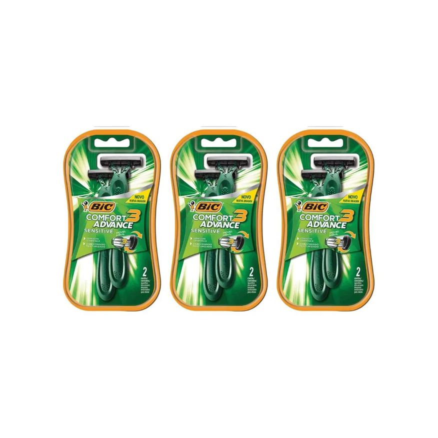 Bic Aparelho de Barbear Comf 3 C/2 Pele Sensivel-Kit C/3un
