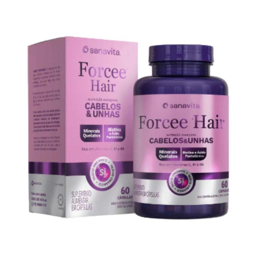 Sanavita Forcee Hair + Biotina - 60 cápsulas