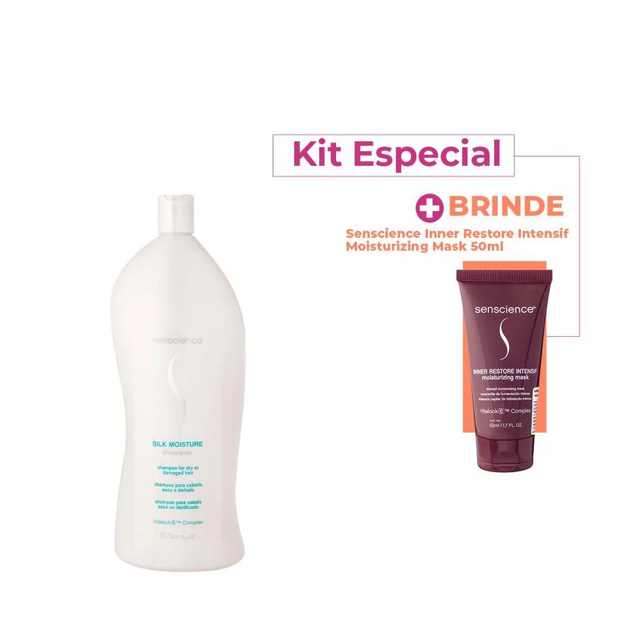 Senscience Kit Silk Moisture Shampoo Litro e Inner Restore Intensif (2 Produtos)
