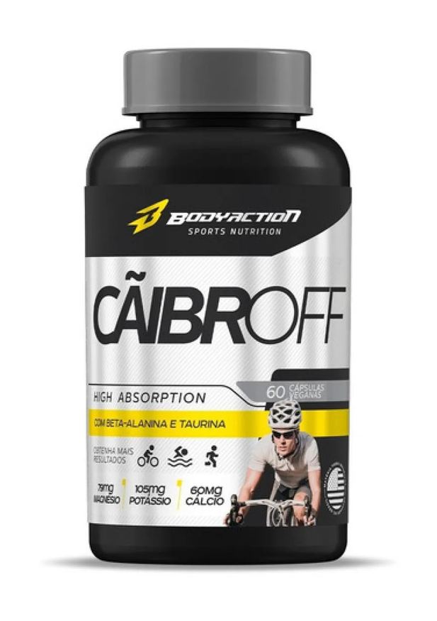 Body Action Cãibroff 60 Cápsulas Anti Caimbras Potássio Magnésio B Alanina Sabor Sem Sabor