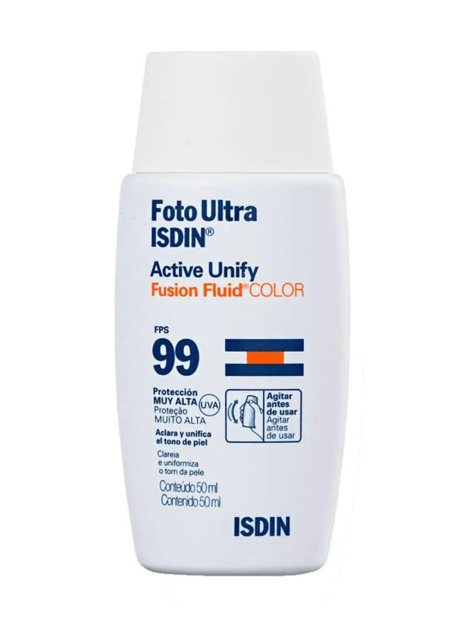 Isdin Fluido com Ação Clareadora Foto Ultra Active Unify Color Fps99 50ml