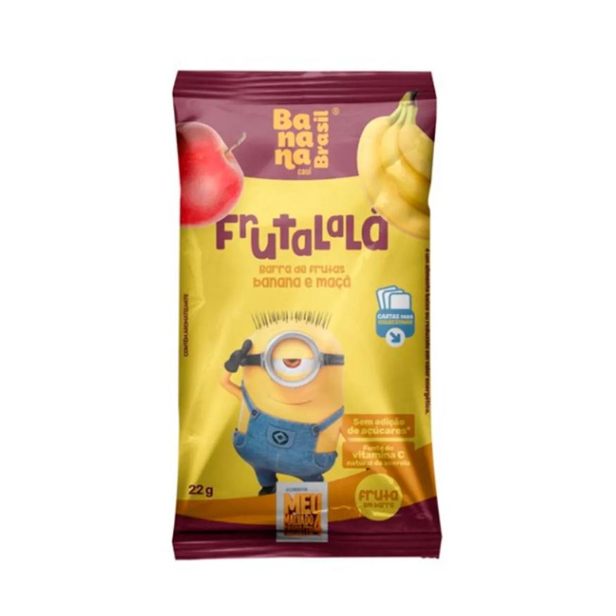 Banana Brasil Barra de Frutas Frutalalá Banana e Maçã 22g