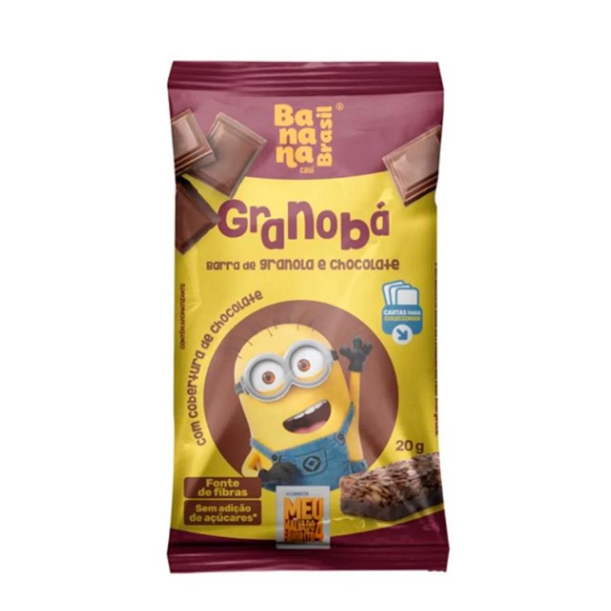 Banana Brasil Barra de Granola Granobá Cobertura de Chocolate 20g