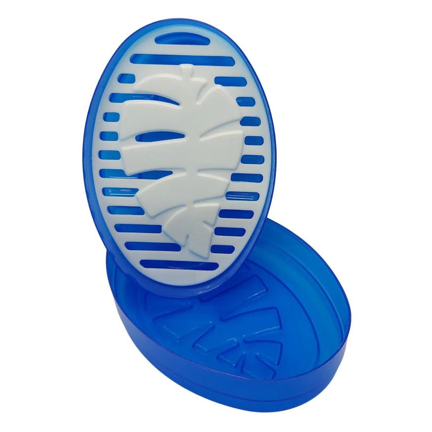 &Fácil Saboneteira Oval com Grelha de Plástico Rosa