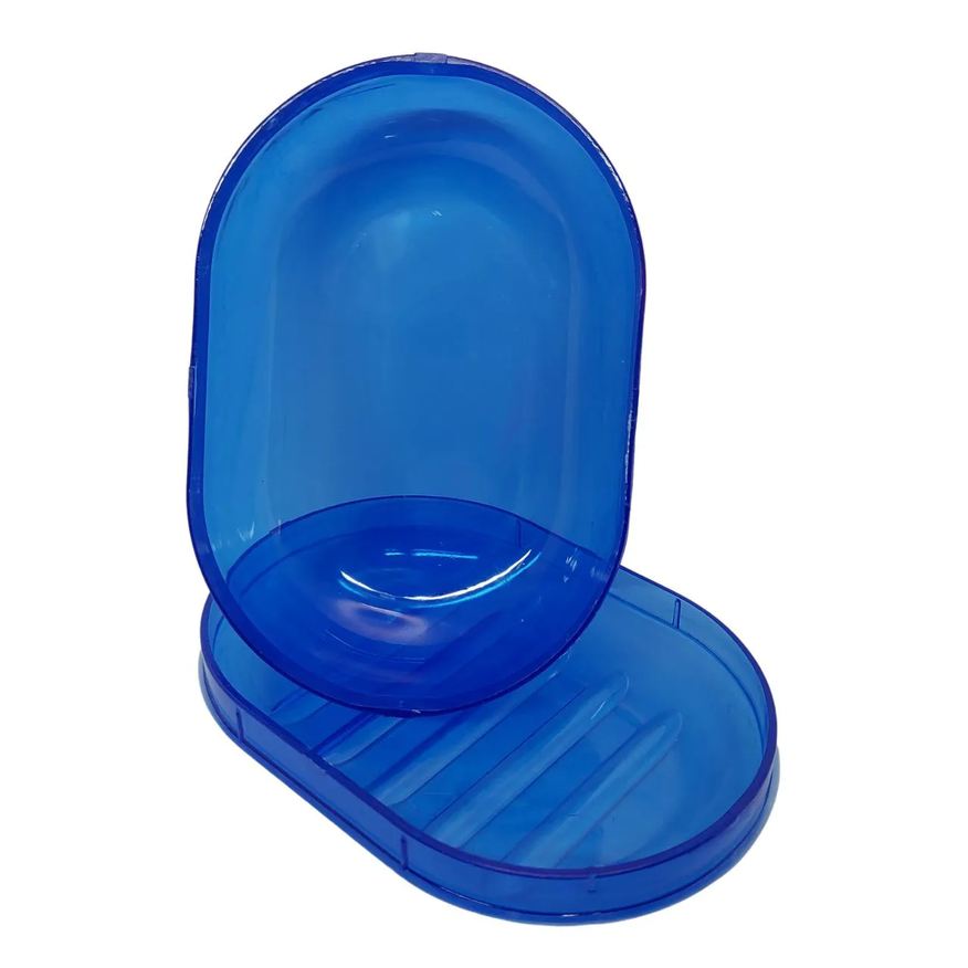 &Fácil Saboneteira Cristal Luxo Translucida Azul