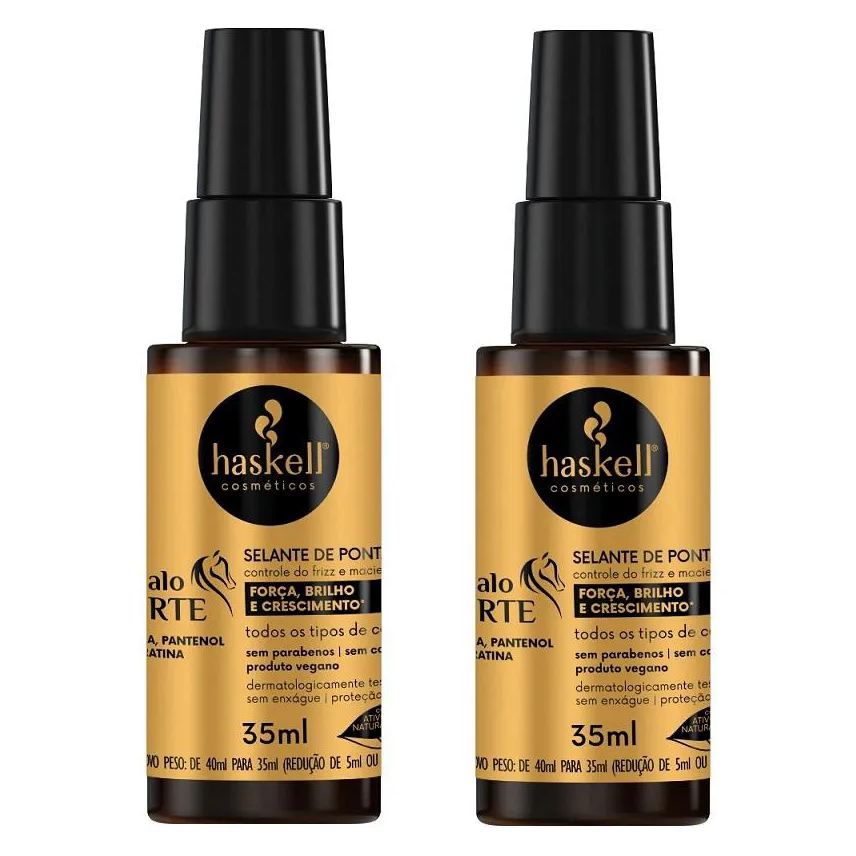 Haskell Kit 2 Selante Pontas Cavalo Forte Sérum Fina 35ml