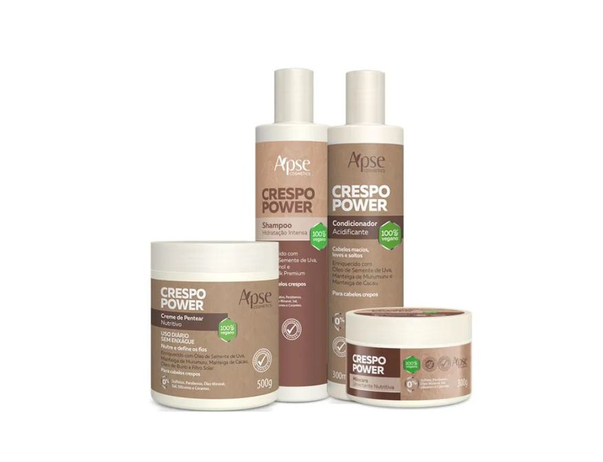 Apice Kit Shampoo, Cond., Máscara E Creme De Pentear Crespo