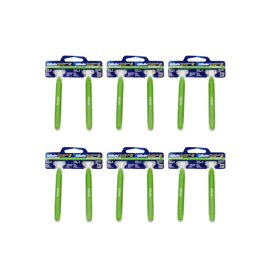Gillette Aparelho Prestobarba Com 2 Ultragrip Pele Sensivel - Kit 6un