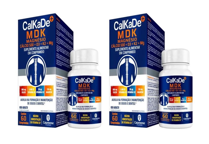 Catarinense 2 Caixas Suplemento Alimentar Calkade Mdk 60 comprimidos