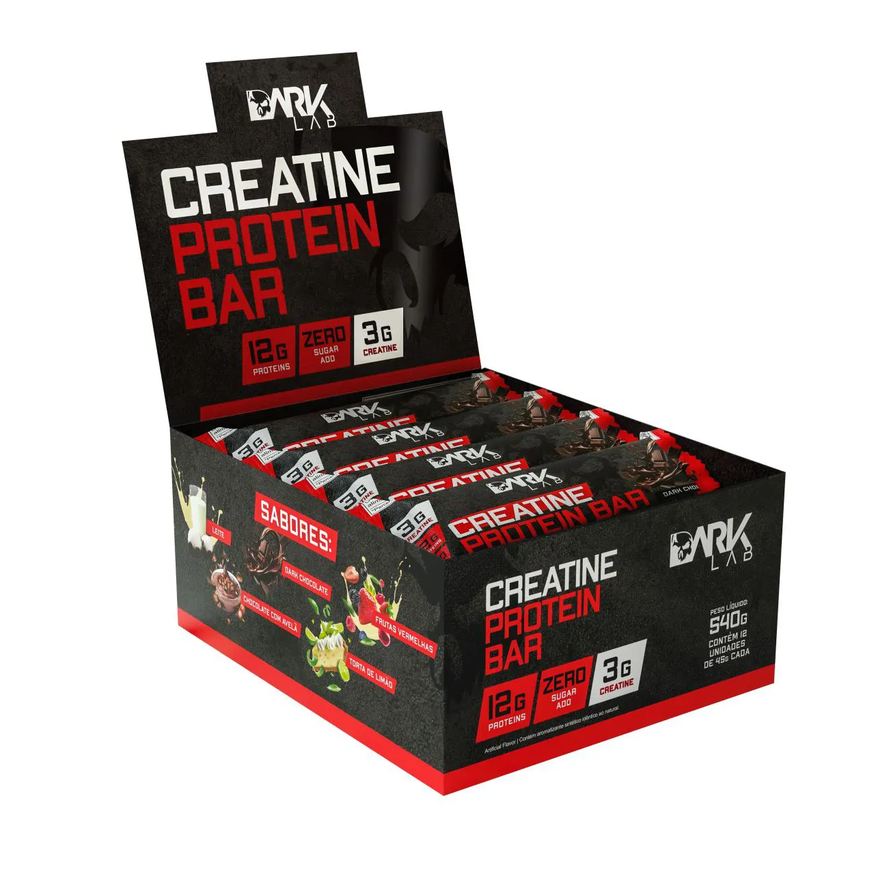 Dark Lab Creatine Protein Bar 12 Unidades 45g Dark Chocolate
