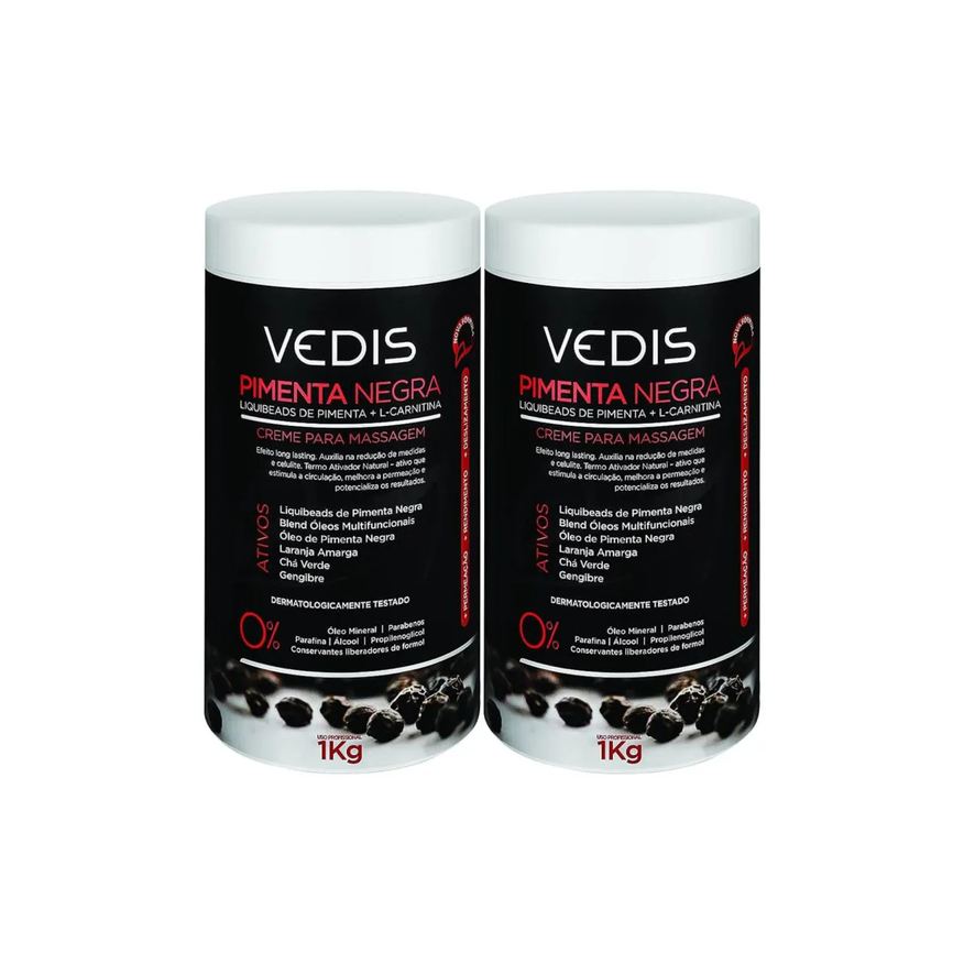 Vedis Kit C2 Creme Redutor de Medidas Pimenta Negra