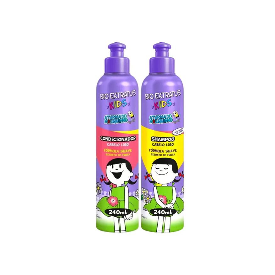 Bio Extratus Kit Shampoo E Condicionador Kids Cabelo Liso