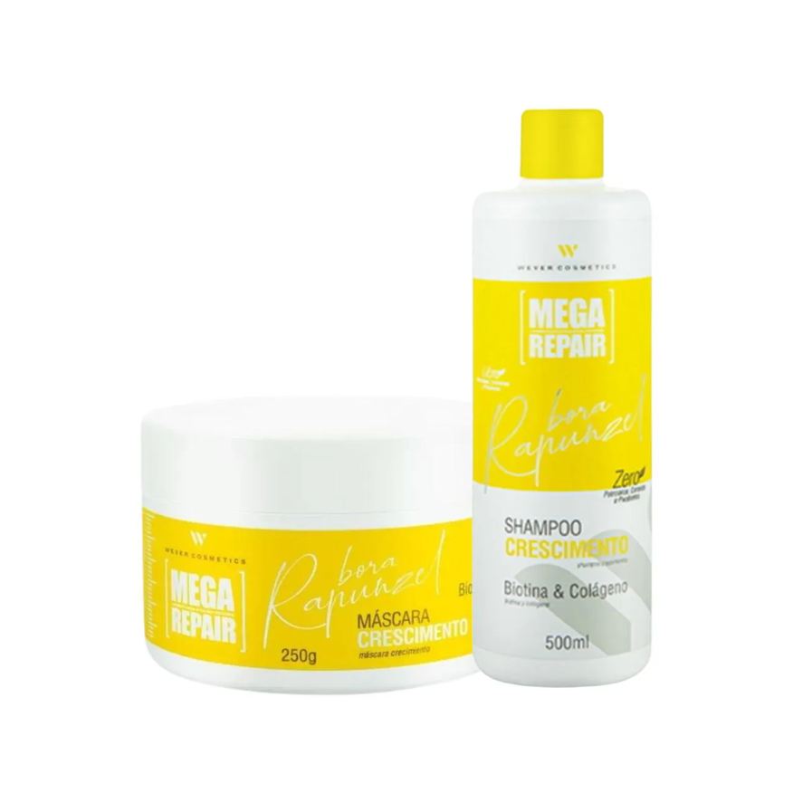 Wever Ind E Com De Cosmeticos Ltda Kit Shampoo E Máscara Crescimento Rapunzel - Wever Cosmétics