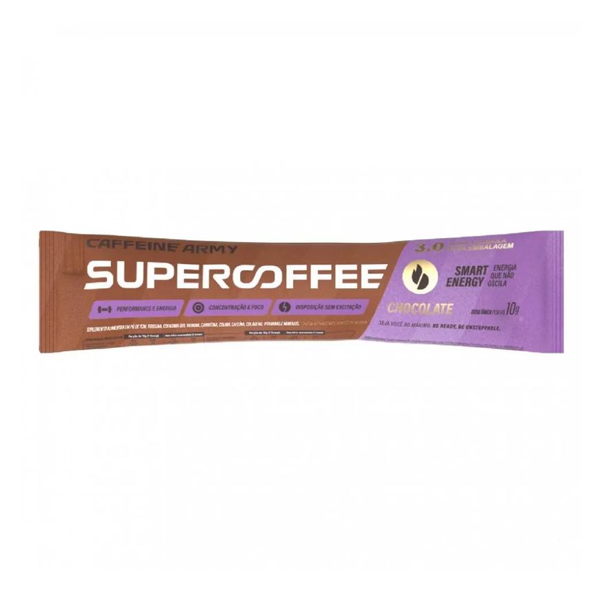 Caffeine Army Supercoffee 3.0 To Go Sachê (10g) - Sabor: Chocolate