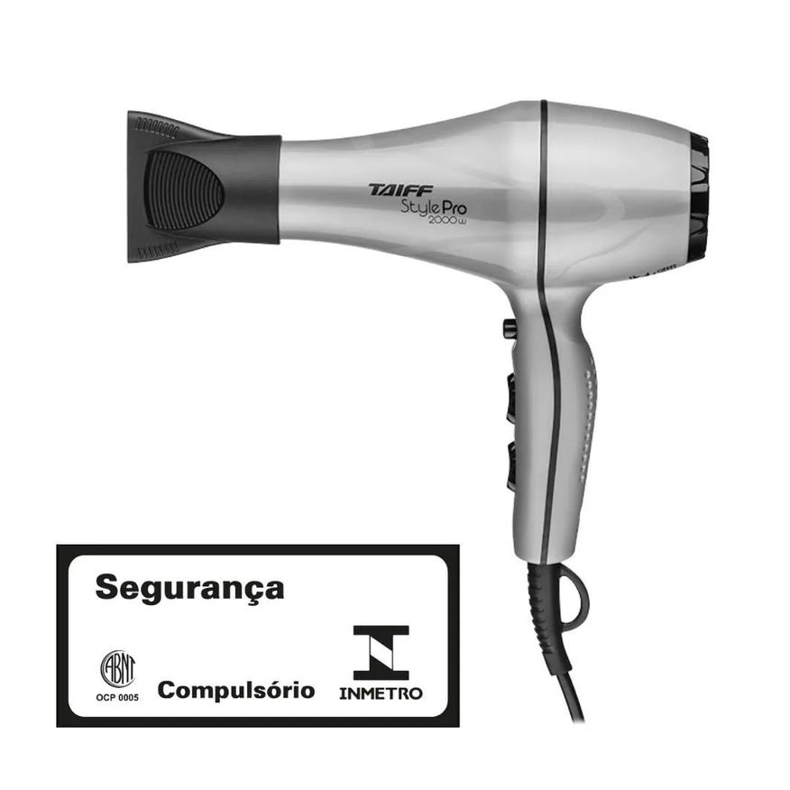 Taiff Secador de Cabelo Style Pro Prata - 127v ou 220v
