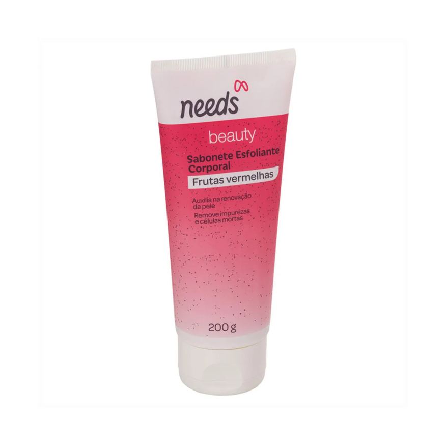 Needs Sabonete Esfoliante Beauty Frutas Vermelhas 200g