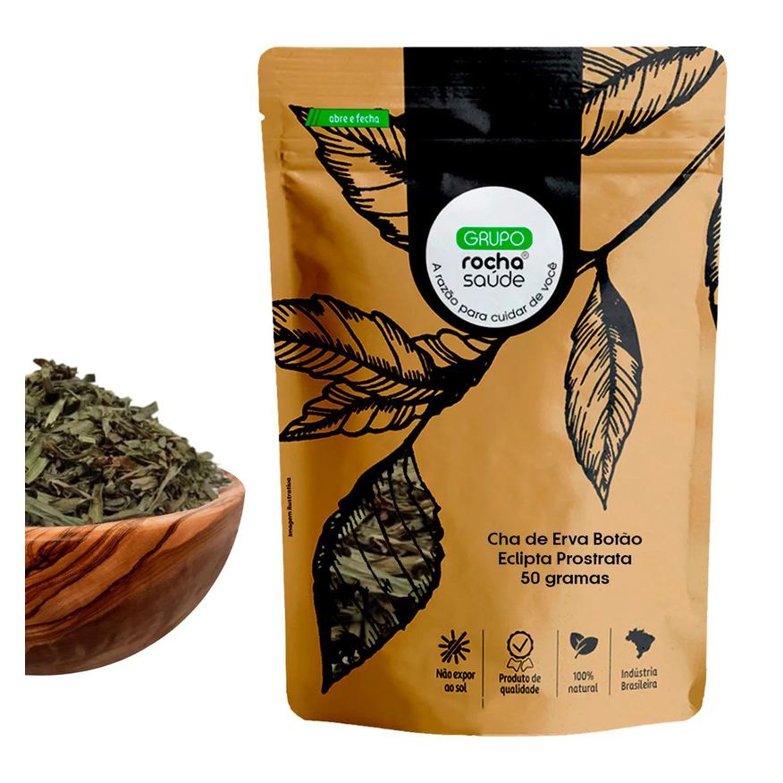 Rocha Saúde Cha de Erva Botão - Eclipta Prostrata - 50 Gramas