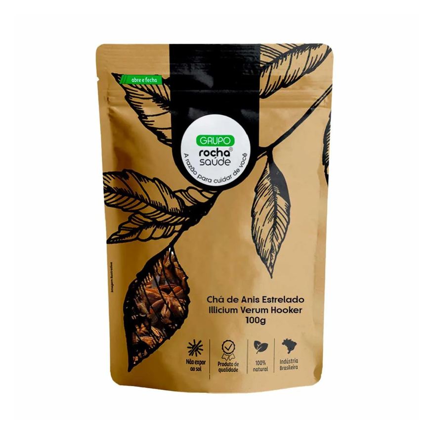 Grupo Rocha Saúde Chá de Anis Estrelado - Illicium Verum Hooker - 100g