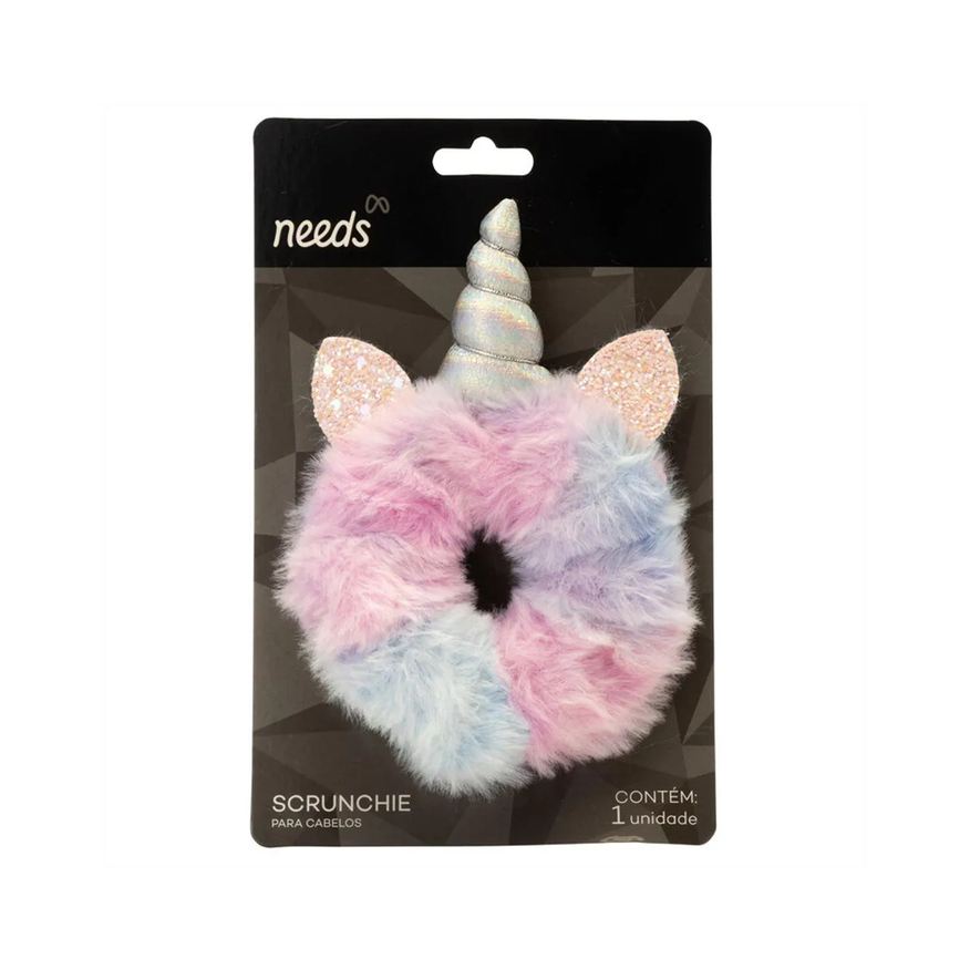 Needs Elástico de Cabelo Infantil Scrunchie Unicórnio 1 Unidade