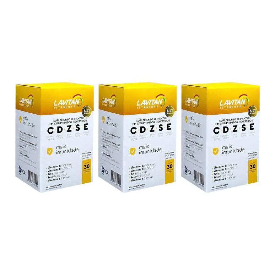 Cimed Kit 3 Suplemento Lavitan Cdzse 30 comprimidos