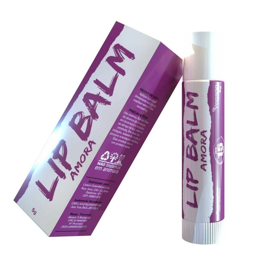 Rosa Dos Ventos Bálsamo Labial Vegano Fps15 Vários Sabores - Amora