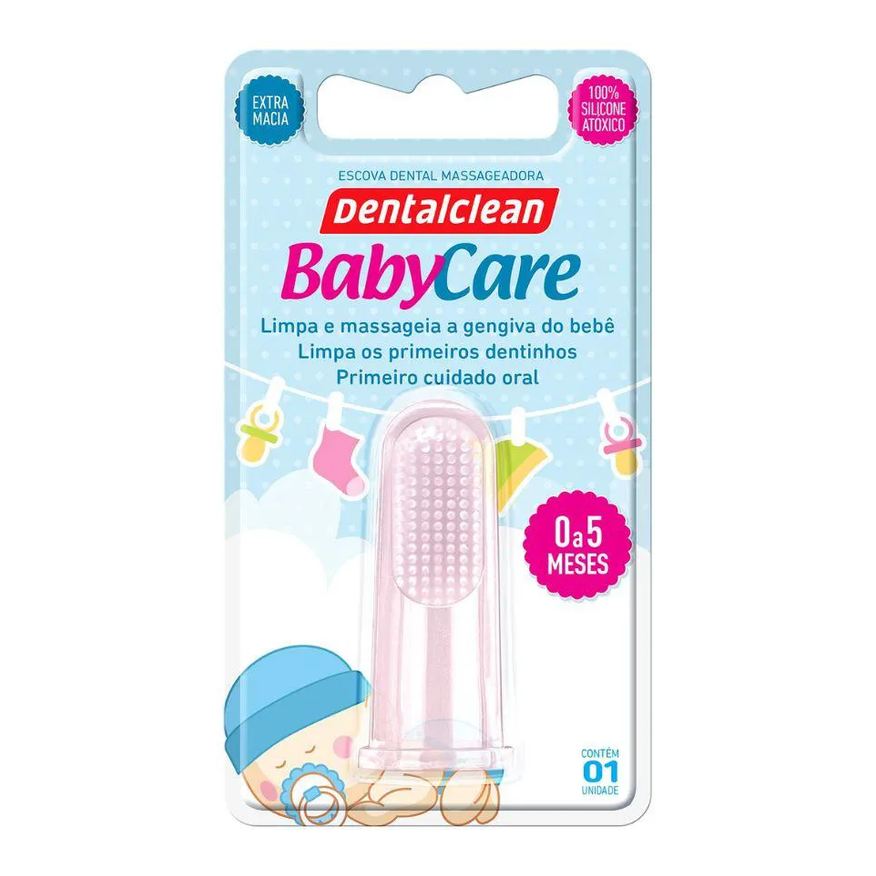 Dentalclean Escova Dental Infantil Baby Care Rosa