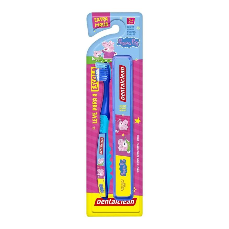 Dentalclean Escova Dental Infantil Peppa Escolar Azul
