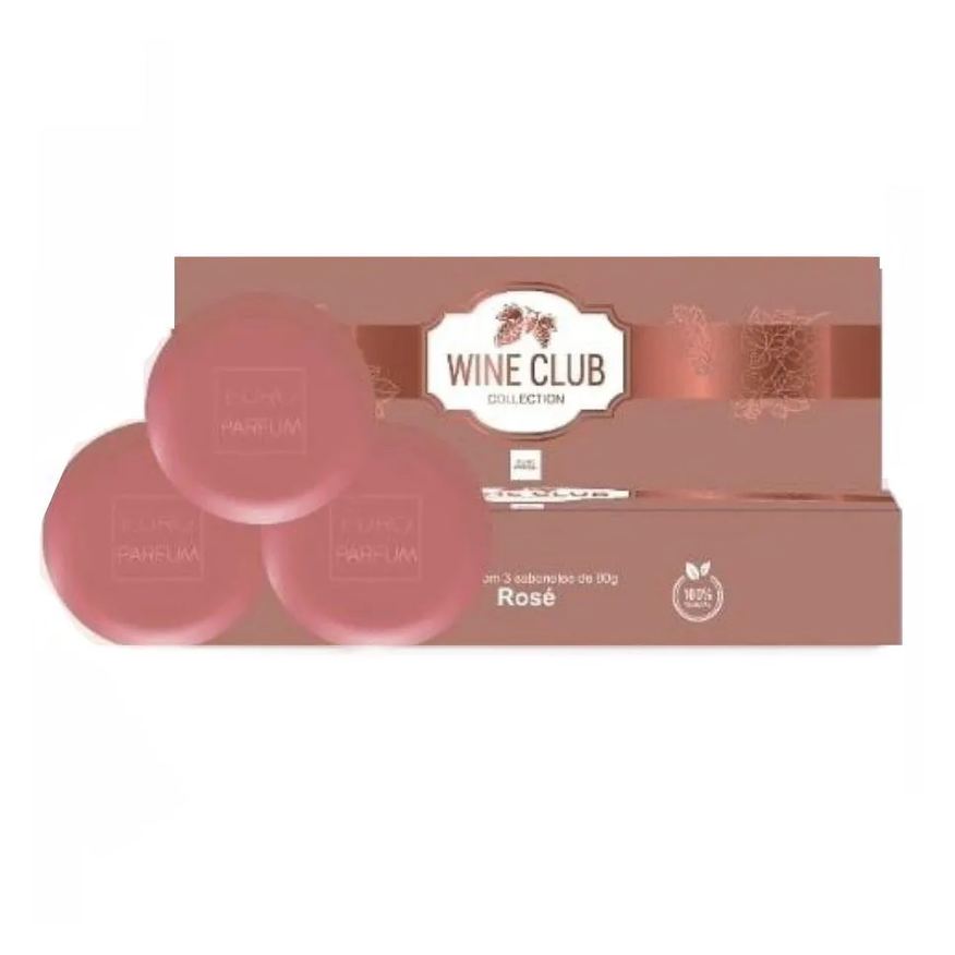 Euro Kit Sabonetes Wine Club Rose ( 3 X 80g Cada ) - Parfum
