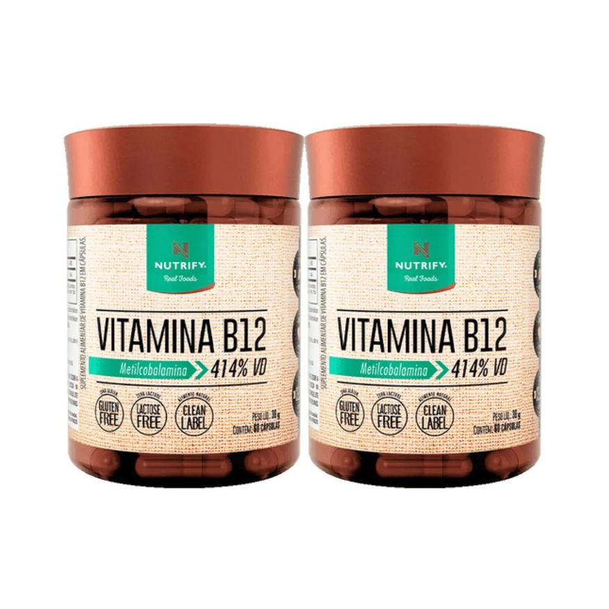 Nutrify Real Foods Kit 2x Vitamina B12 60 Capsulas - Nutrify 60 cápsulas sem Sabor