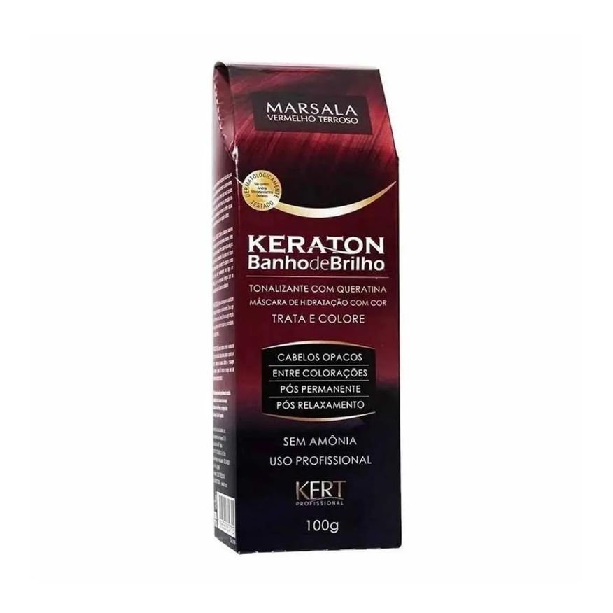 Keraton Tonalizante Banho Brilho Vermelho Terroso Marsala