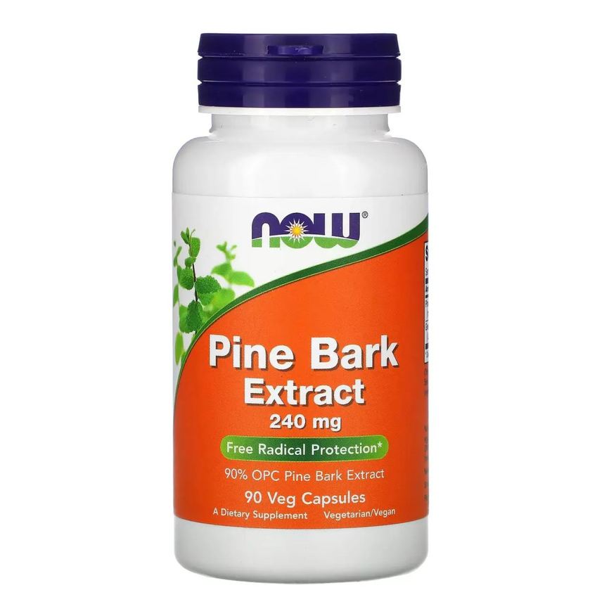 Now Foods Extrato da Casca de Pinheiro 240mg 90 Capsulas Veganas