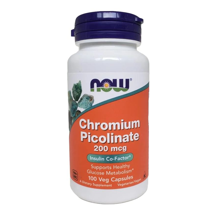 Now Foods Picolinato de Cromo 200 Mcg 100 Capsulas