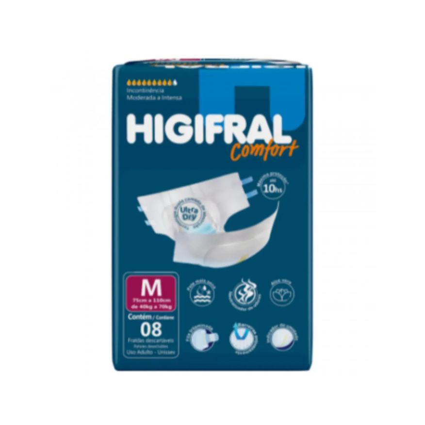 Higifral Fralda Descartável Comfort Tam M Max Proteção